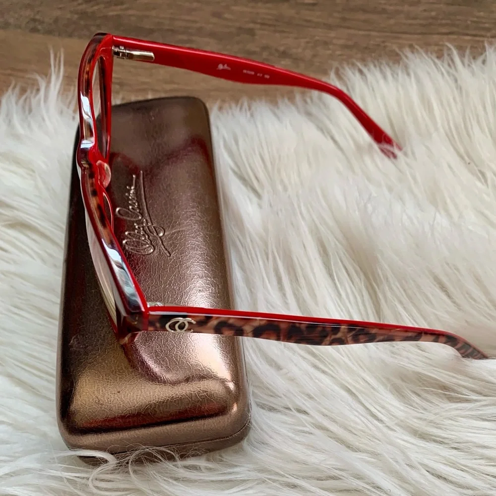 Oleg Cassini Bold Red Glasses - Picture 6 of 10